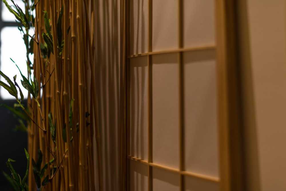 Asian Foyer with Artwork and Console Table
