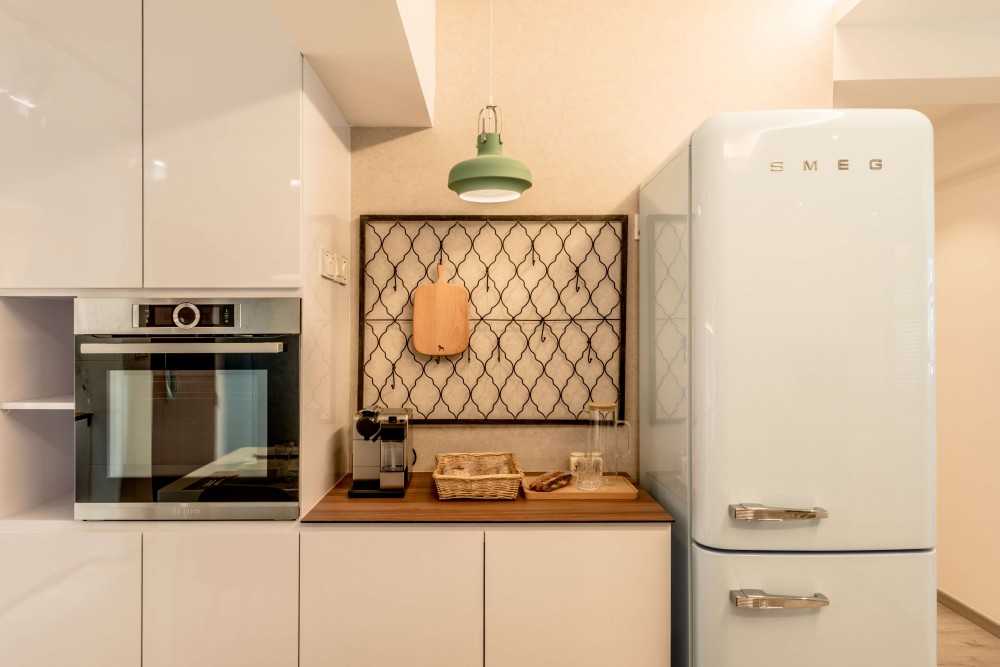 Scandinavian Kitchen with Kitchen Backsplash and Kitchen Accessories