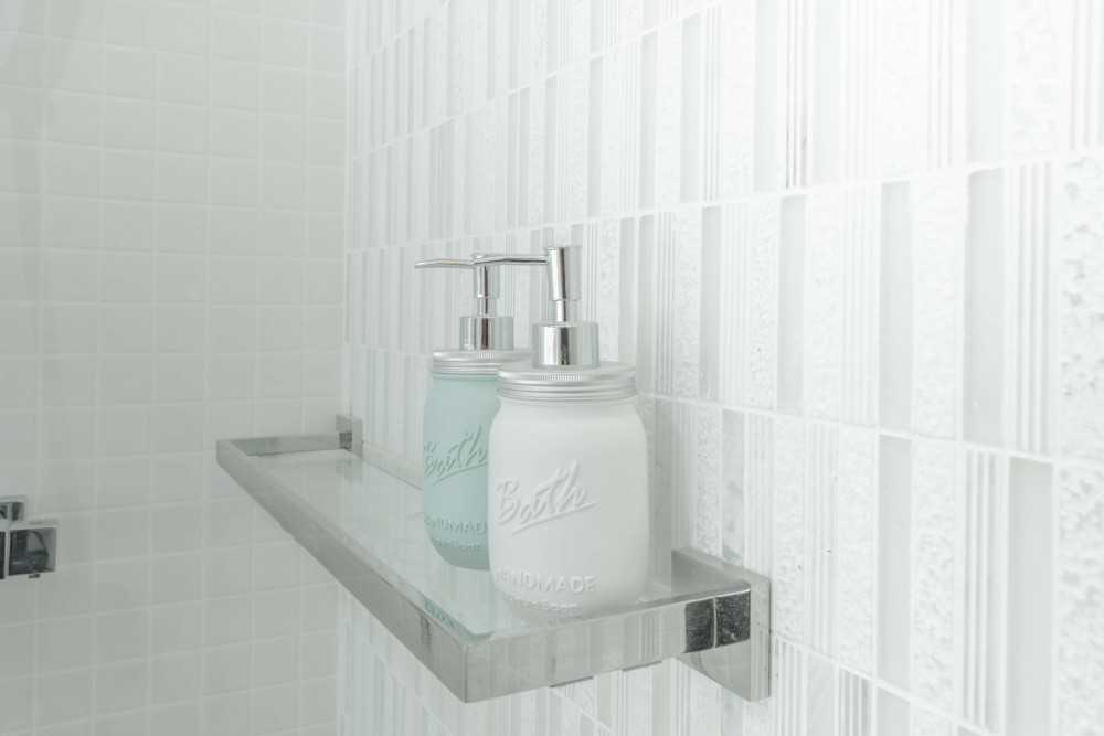 Scandinavian Bathroom with Mirror and Shower Screen