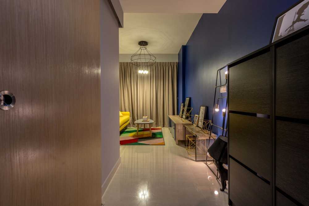 Modern Living Room with TV Console and Feature Wall