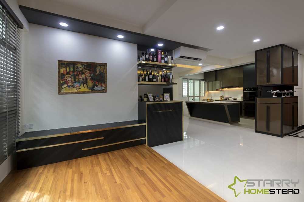 Modern Entryway with Artwork and Storage Cabinets