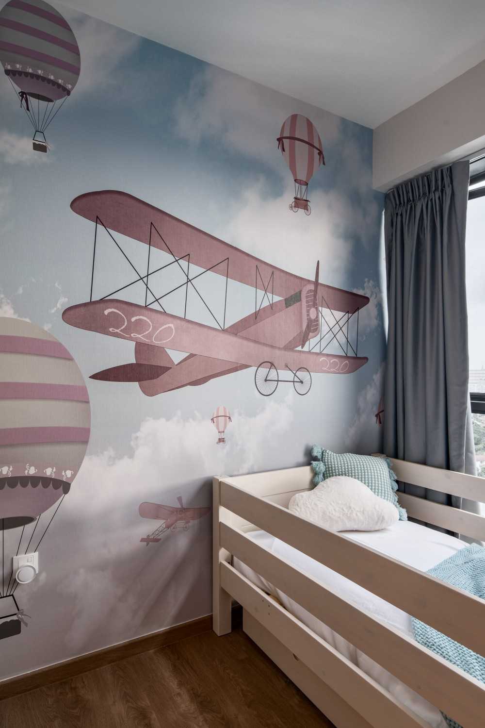 Contemporary Kids Room with Children's Storage and Children's Furniture