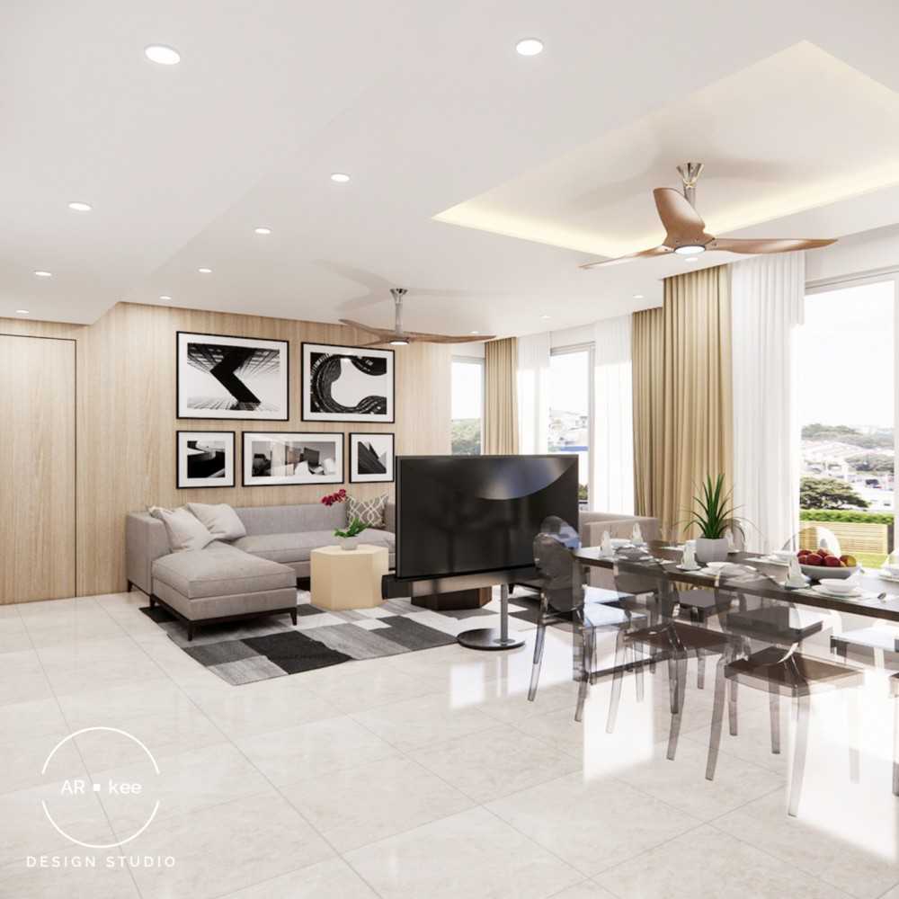 Vintage Living Room with TV Console and Feature Wall