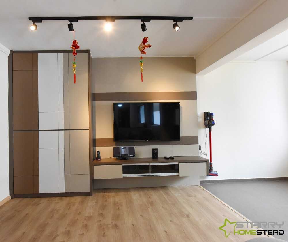 Scandinavian Living Room with TV Console and Storage Cabinets