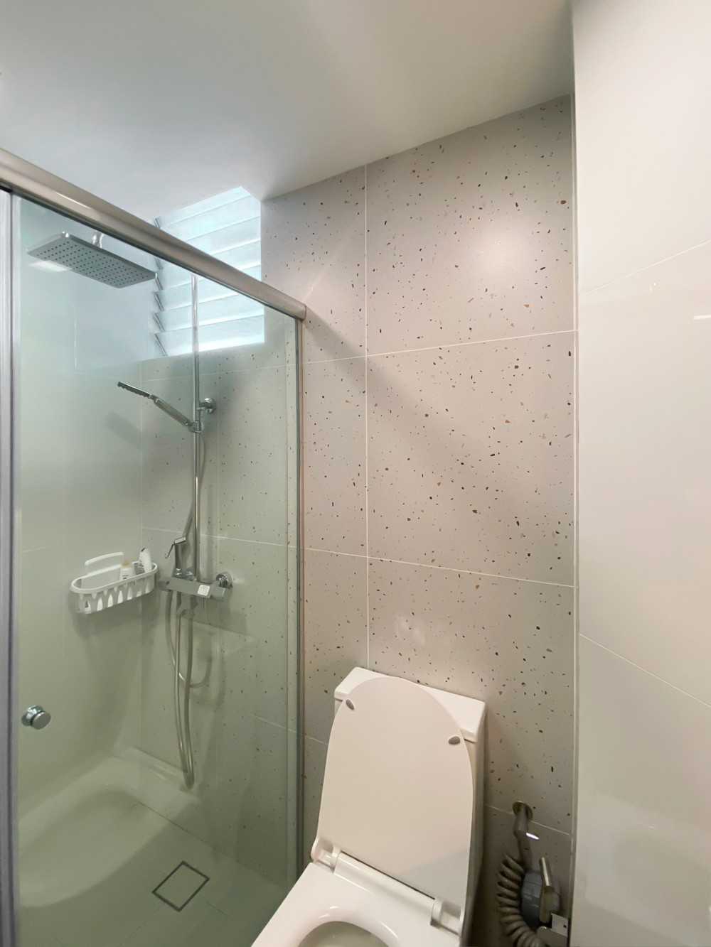 Modern Bathroom with Mirror and Shower Screen