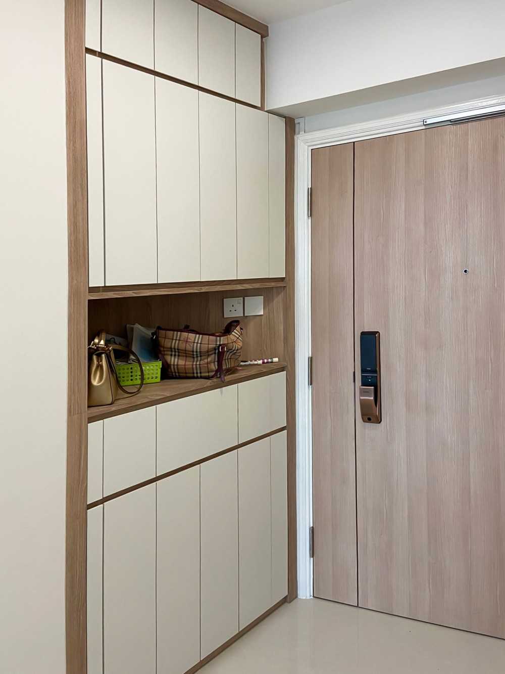 Modern Foyer with Storage Cabinets and Display Cabinets