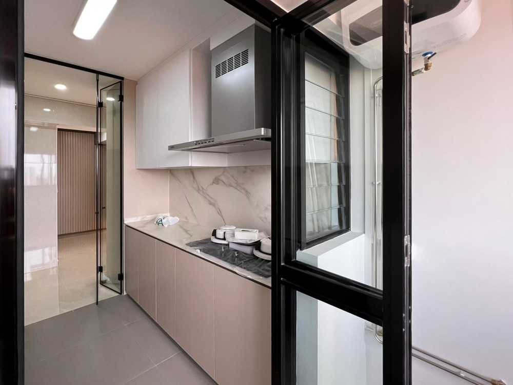 Scandinavian Kitchen with Kitchen Window and Kitchen Accessories