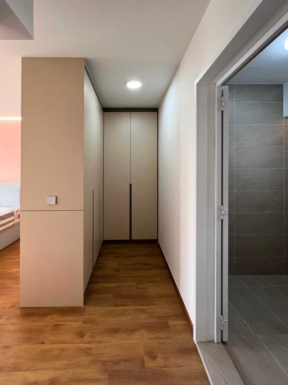 Scandinavian Bedroom with Wardrobe and Storage Cabinets