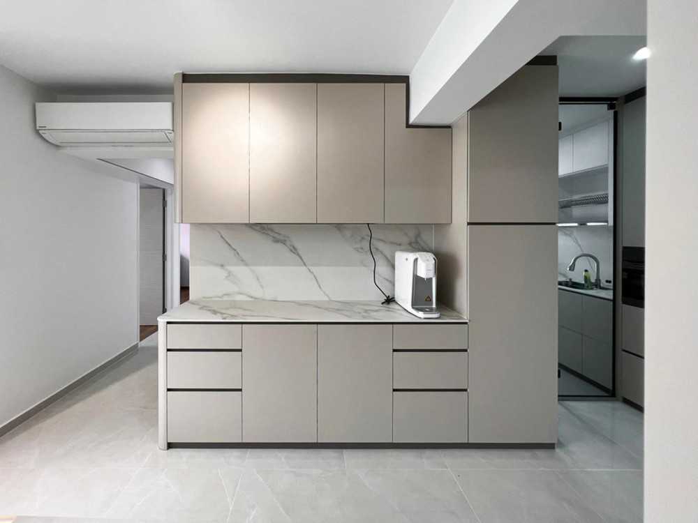 Scandinavian Kitchen with Sideboard and Storage Cabinets