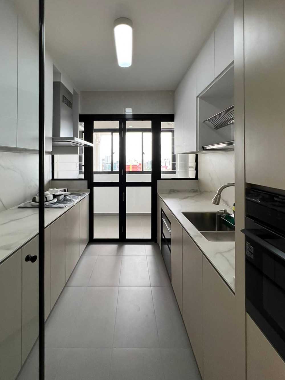 Scandinavian Kitchen with Kitchen Window and Kitchen Accessories