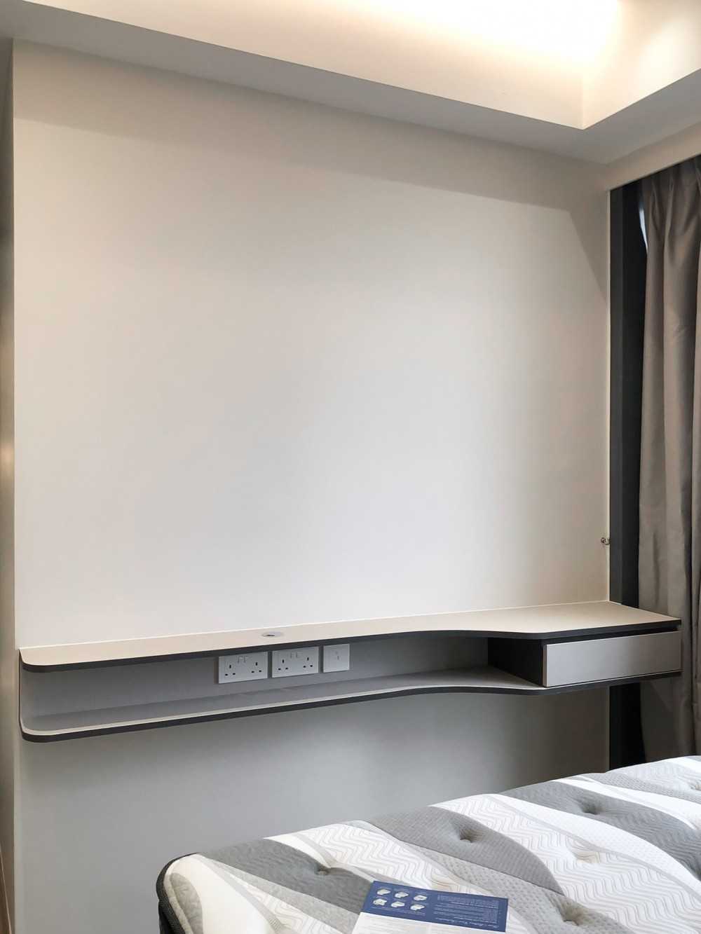 Modern Bedroom with TV Console and Bedroom Dresser