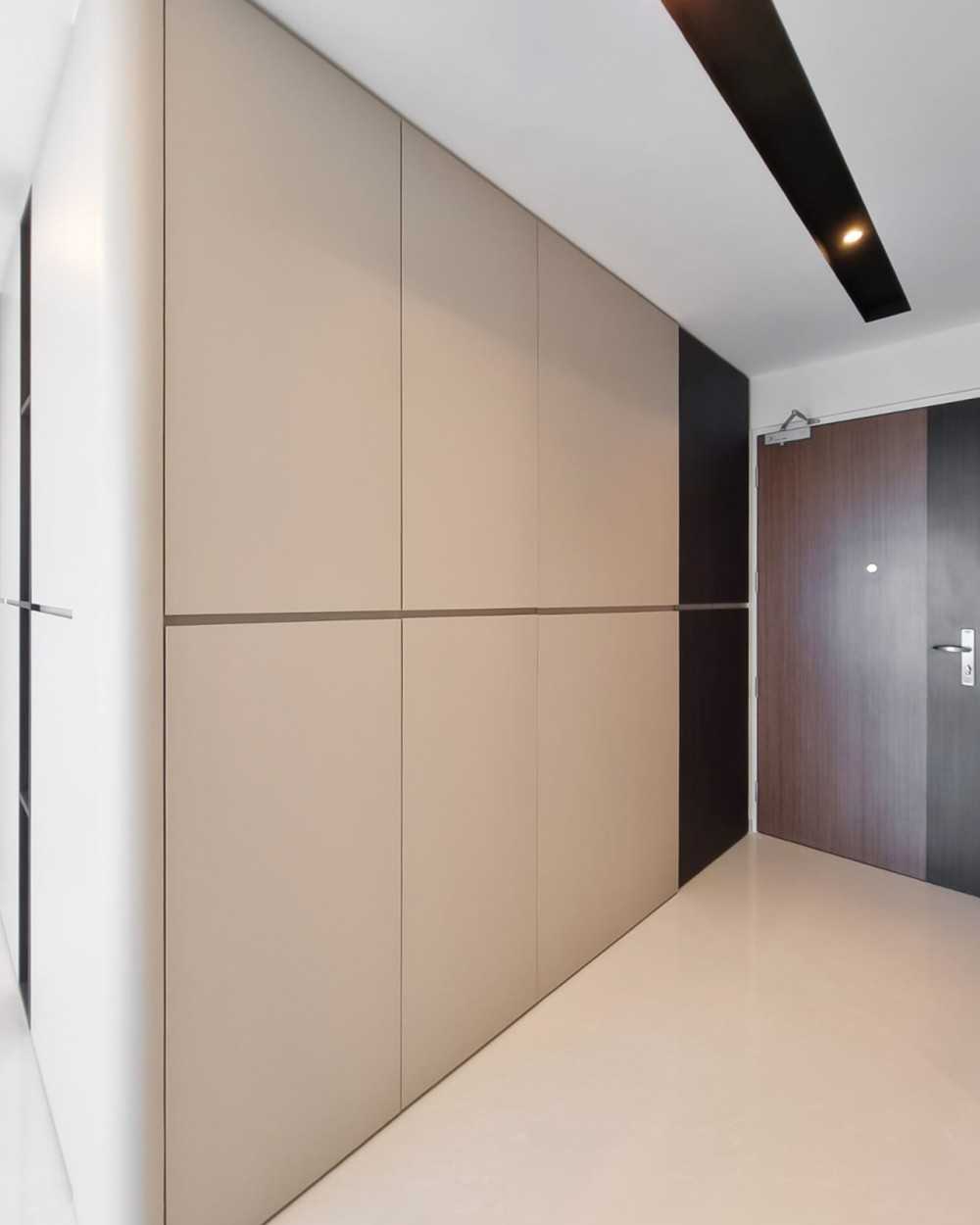 Modern Foyer with Storage Cabinets and Display Cabinets