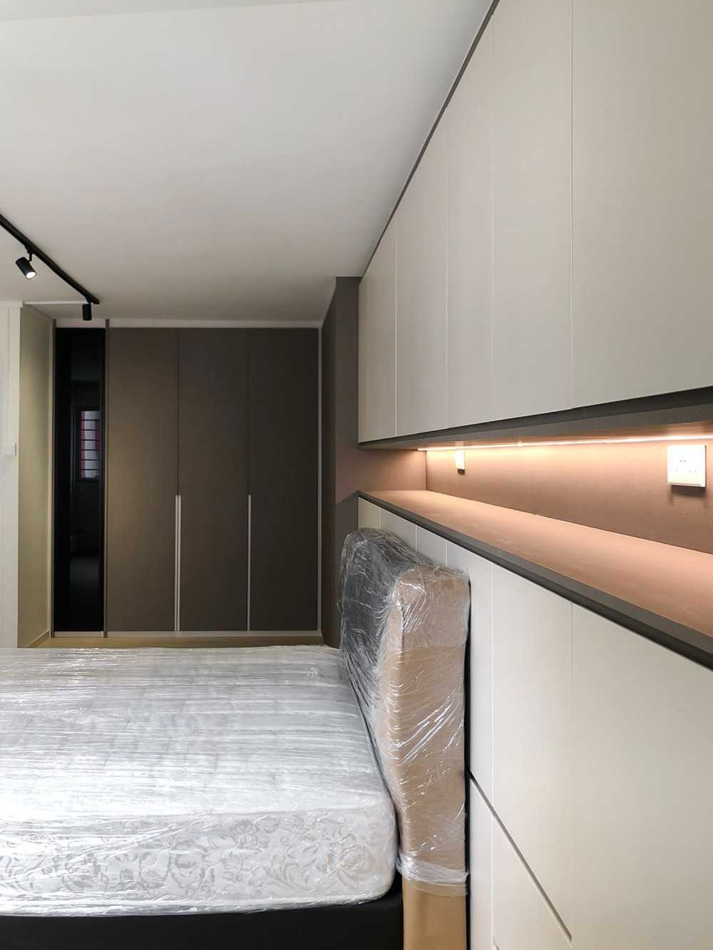 Scandinavian Bedroom with Wardrobe and Storage Cabinets
