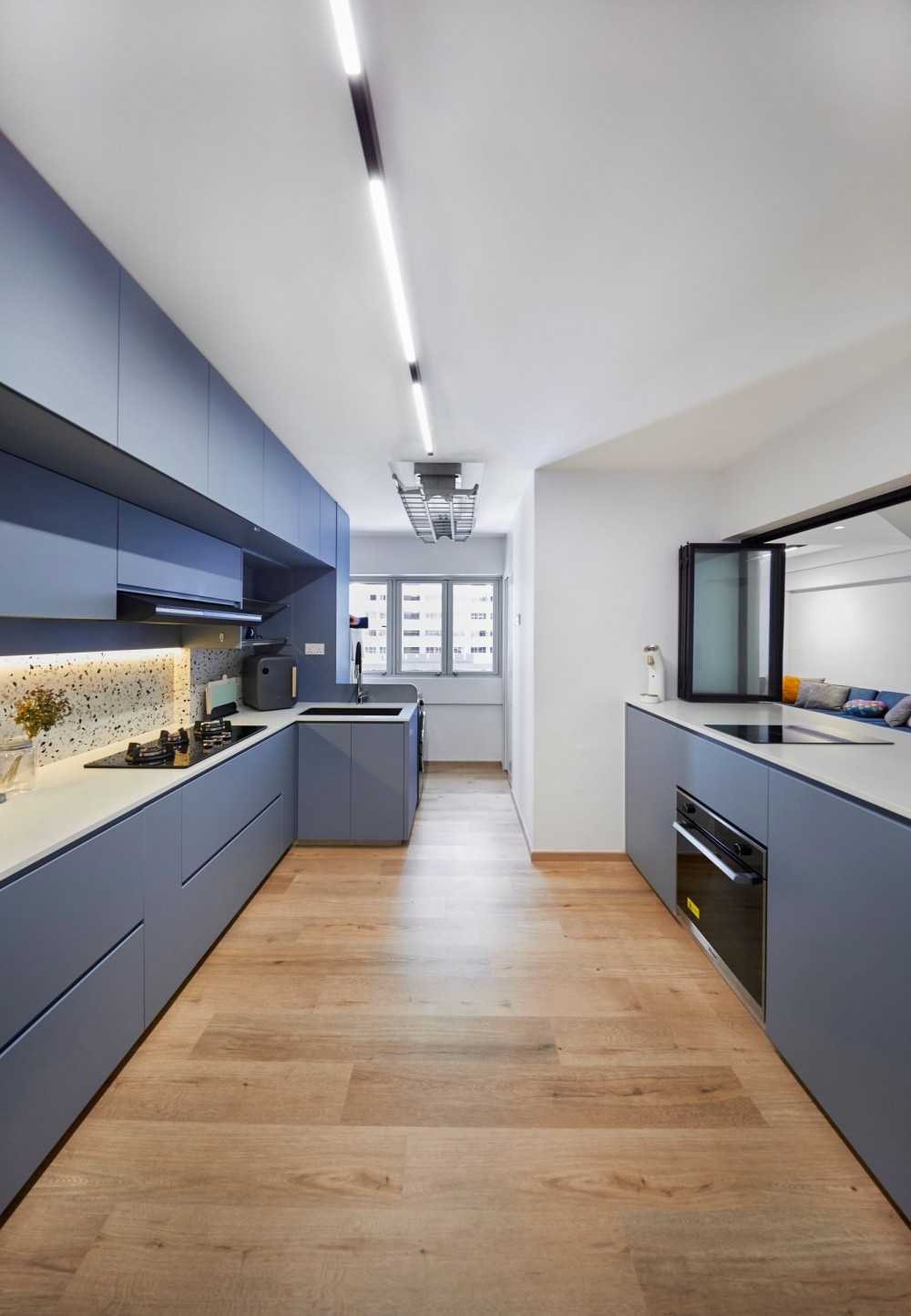 Modern Kitchen with Countertop and Vinyl Flooring