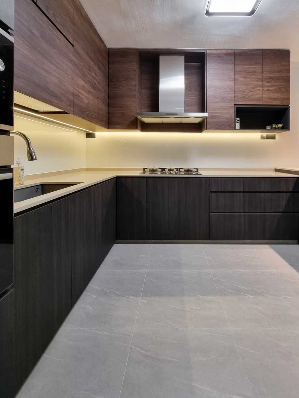 Modern Kitchen with Kitchen Accessories and Kitchen Tap