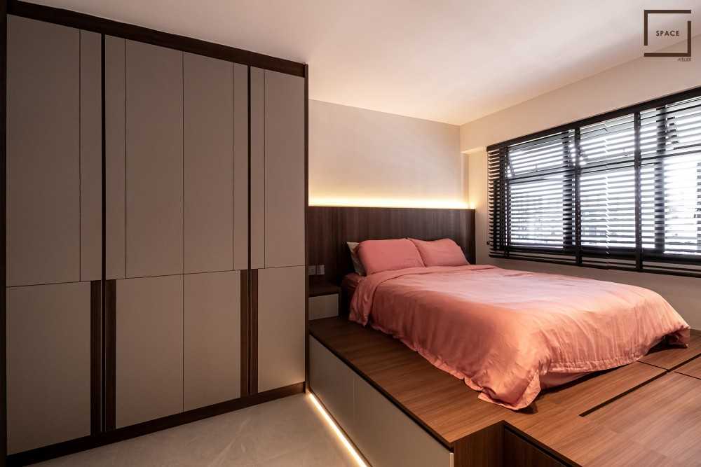 Contemporary Bedroom with Wardrobe and Built-in Bed