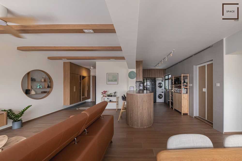 Modern Living Room with TV Console and Sofa