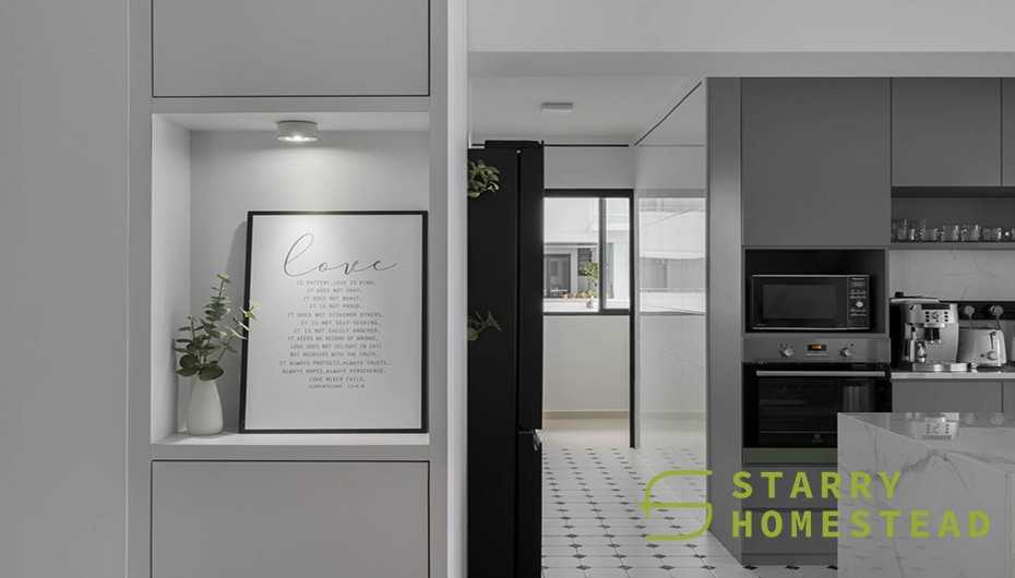Modern Kitchen with Kitchen Accessories and Kitchen Cabinets