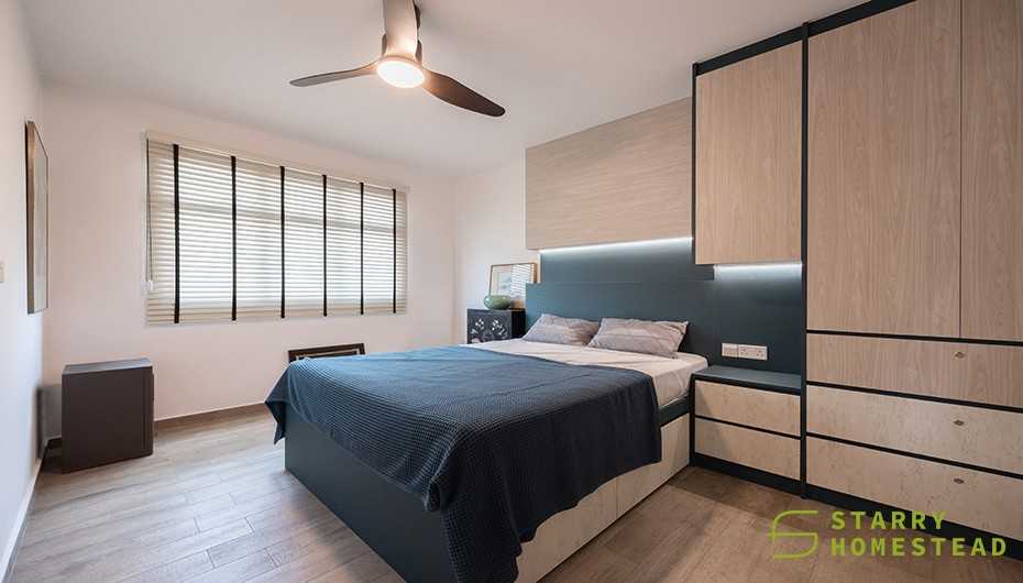 Modern Bedroom with Wardrobe and Closet