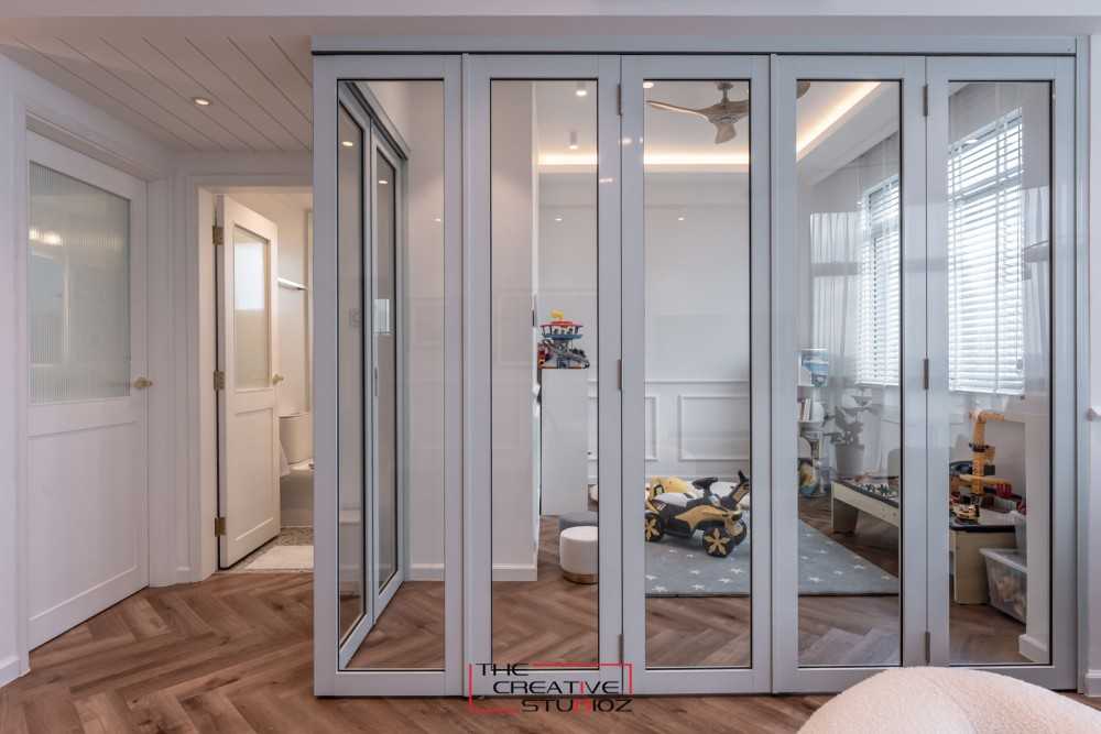 Contemporary Kids Room with Bookshelf and Children's Storage