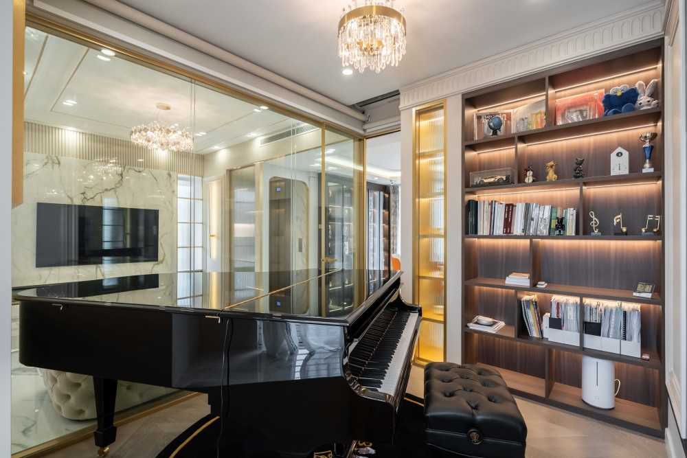Modern Study with Bookshelf and Bookcases