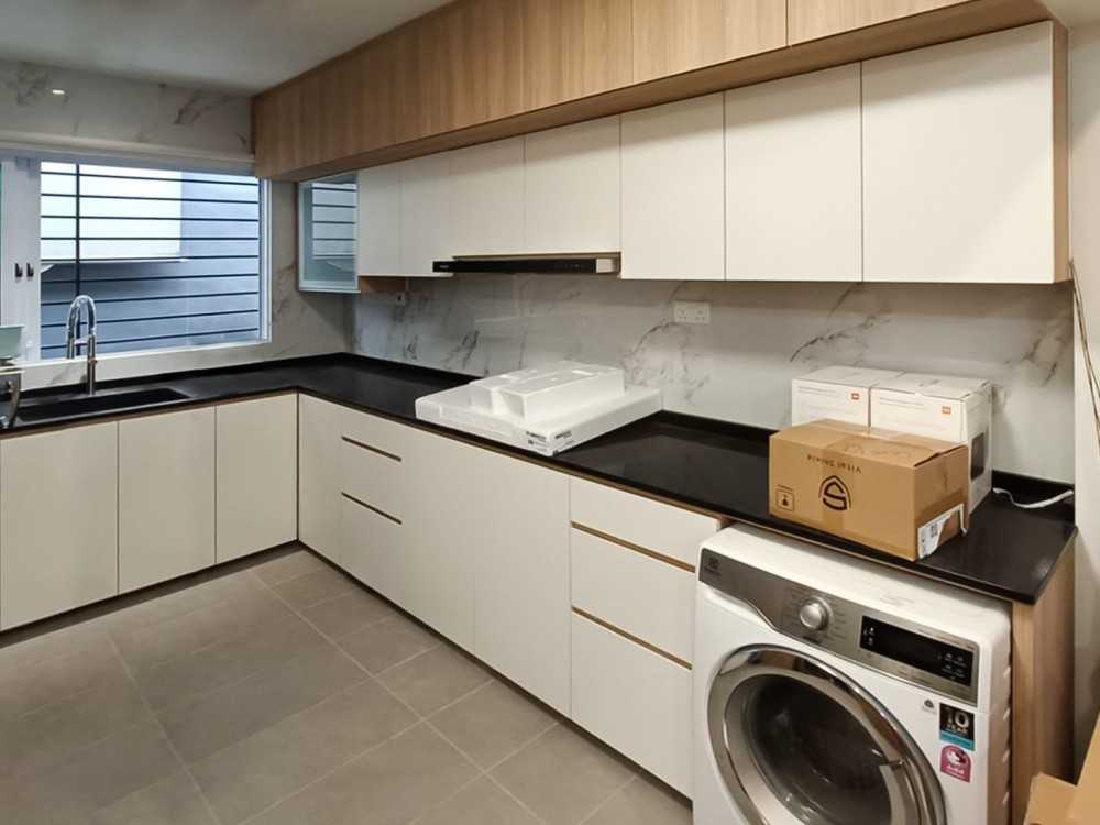 Scandinavian Kitchen with Kitchen Window and Kitchen Accessories