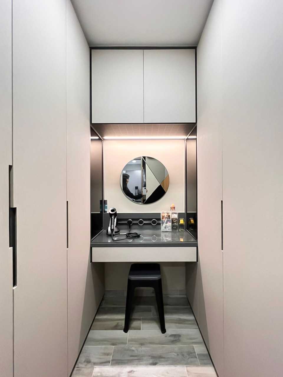 Scandinavian Bedroom with Wardrobe and Bedroom Dresser