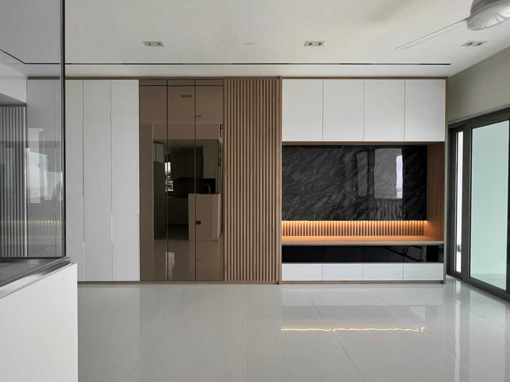 Modern Living Room with TV Console and Storage Cabinets