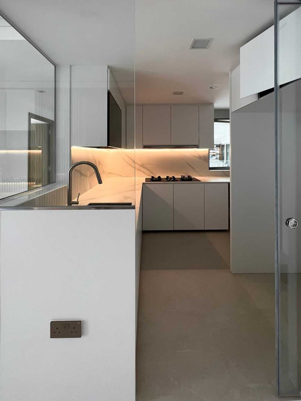 Modern Kitchen with Kitchen Accessories and Kitchen Tap