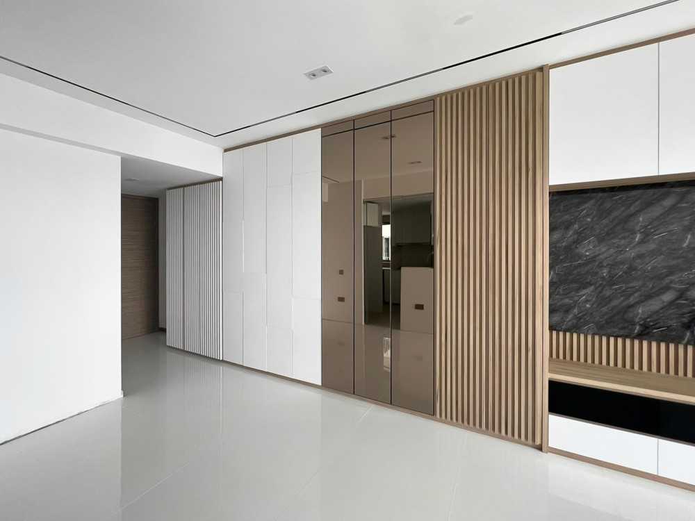 Modern Living Room with TV Console and Storage Cabinets