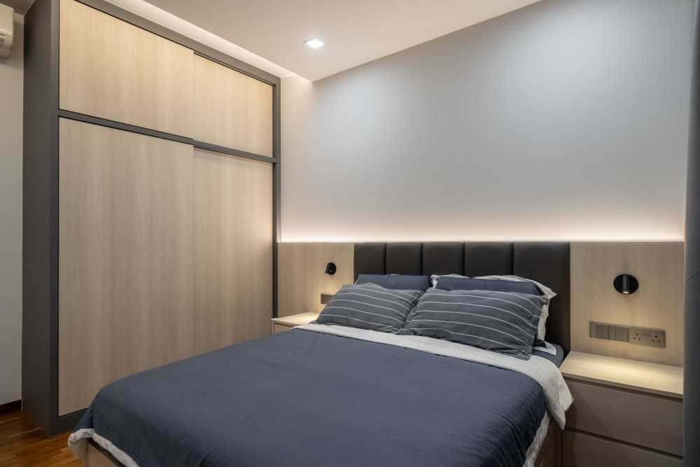 Modern Bedroom with Cove Lighting and Wardrobe