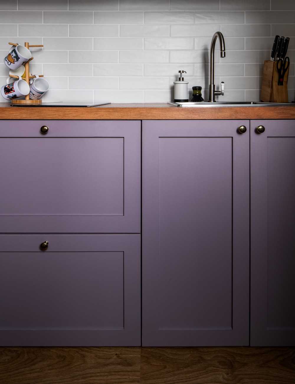 Eclectic Kitchen with Vinyl Flooring and Kitchen Window