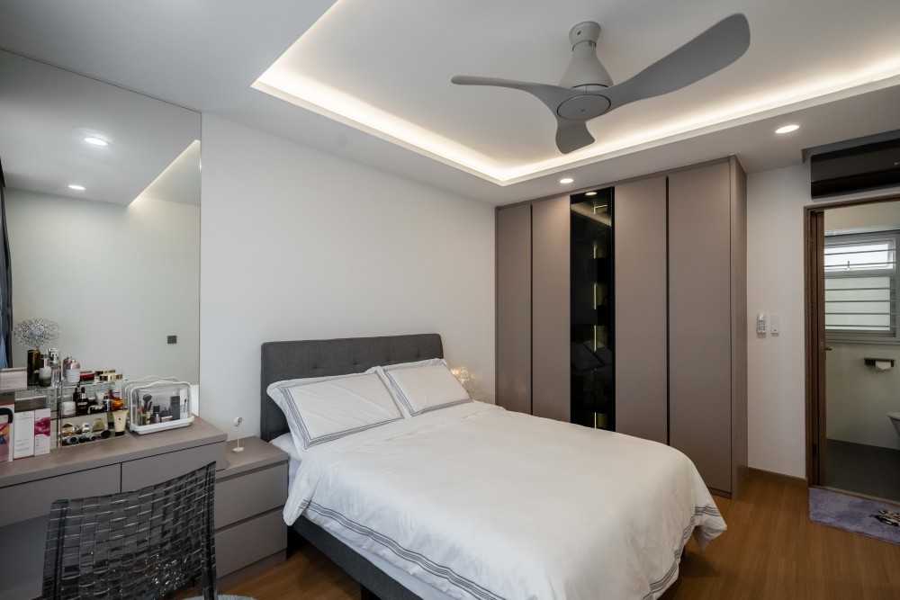 Modern Bedroom with Wardrobe and Built-in Bed
