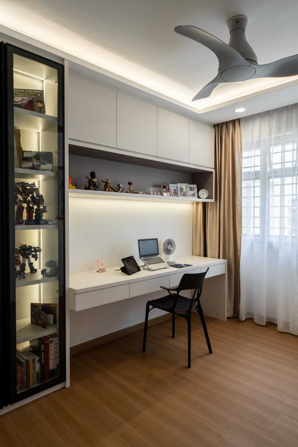 Modern Study with Desk and Desk Chairs