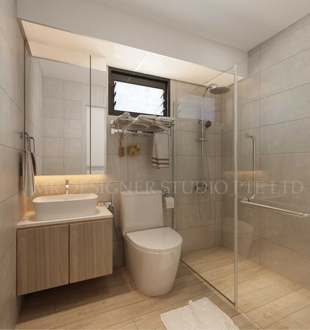 Contemporary Bathroom with Countertop and Homogeneous Tiles