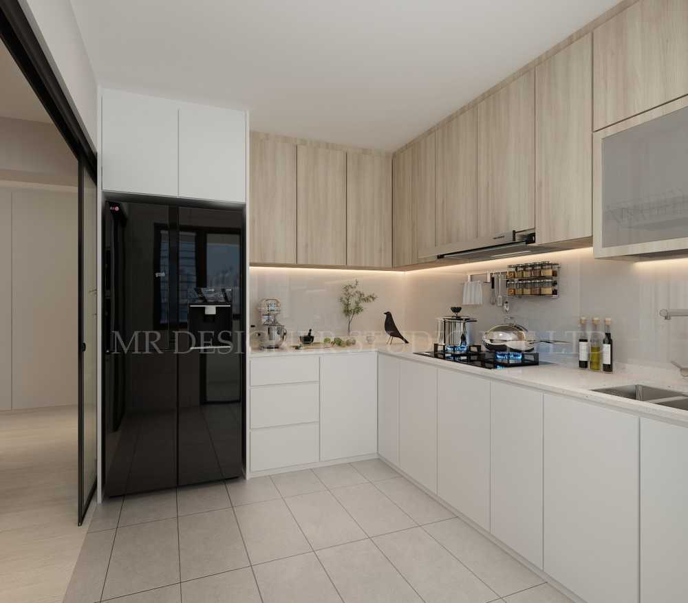Contemporary Kitchen with Countertop and Kitchen Cabinets
