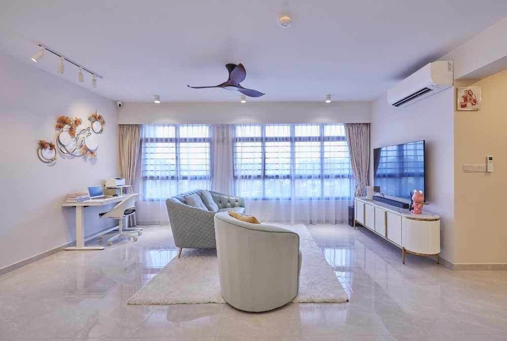 Contemporary Living Room with Sofa and TV