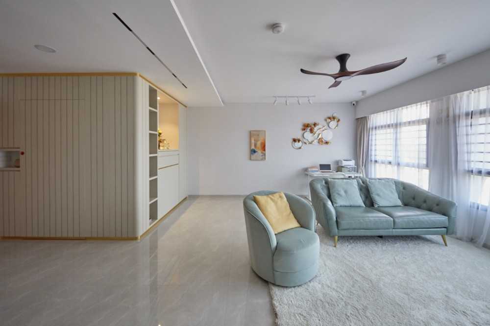 Contemporary Living Room with Sofa and Side Table