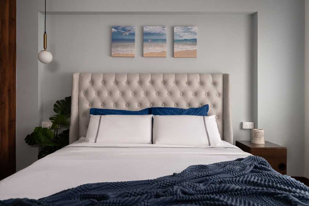 Modern Bedroom with Bedside Table and Queen Bed