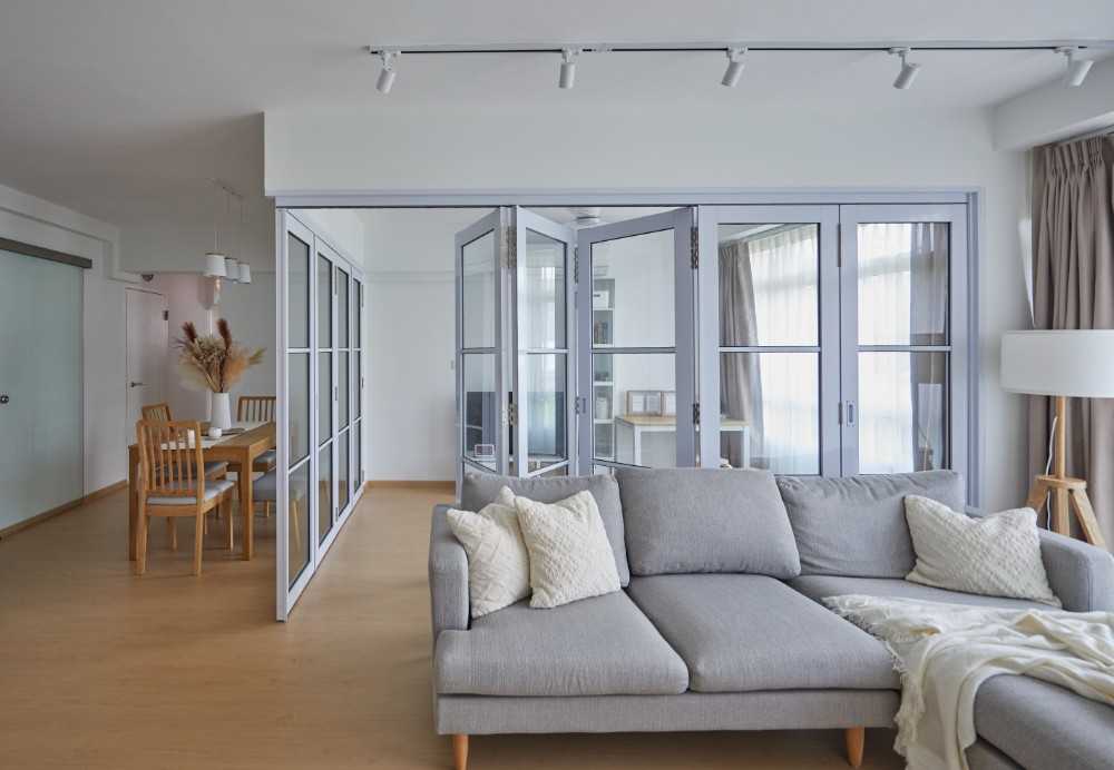 Scandinavian Living Room with Sofa and Sofa Beds