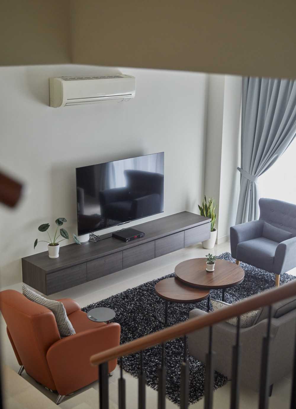 Modern Living Room with TV Console and Sofa