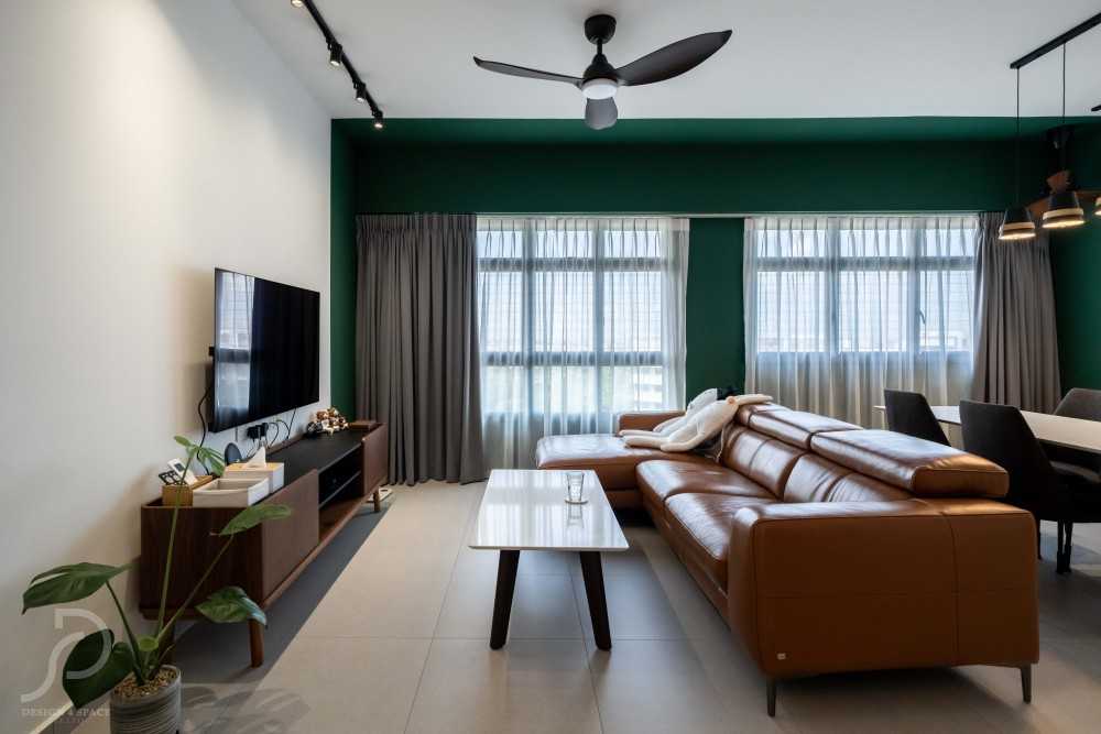 Modern Living Room with TV Console and Sofa