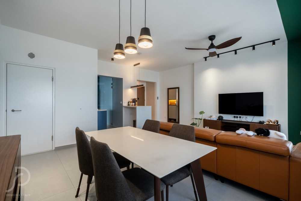 Modern Dining Room with Cove Lighting and Downlights