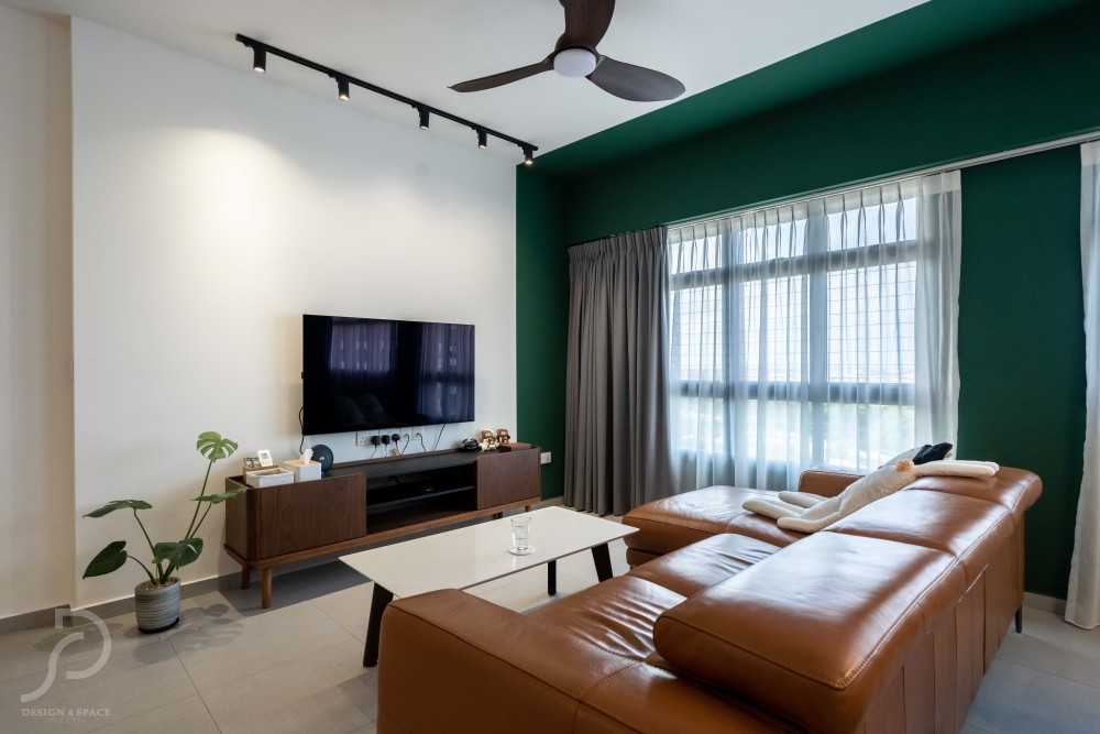 Modern Living Room with TV Console and Sofa