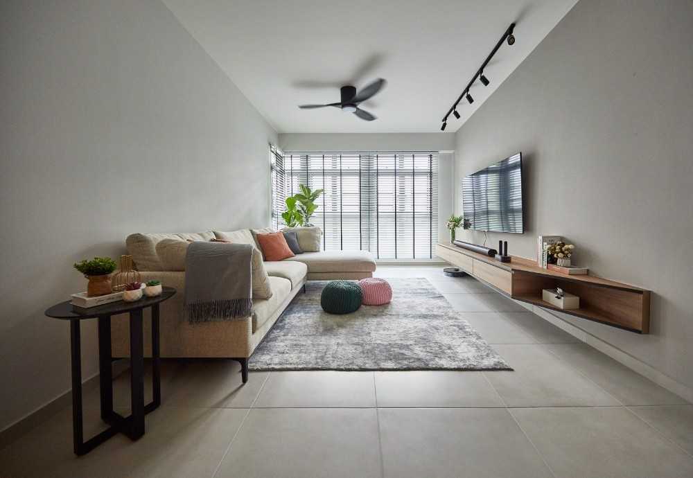 Contemporary Living Room with Sofa and Coffee Table
