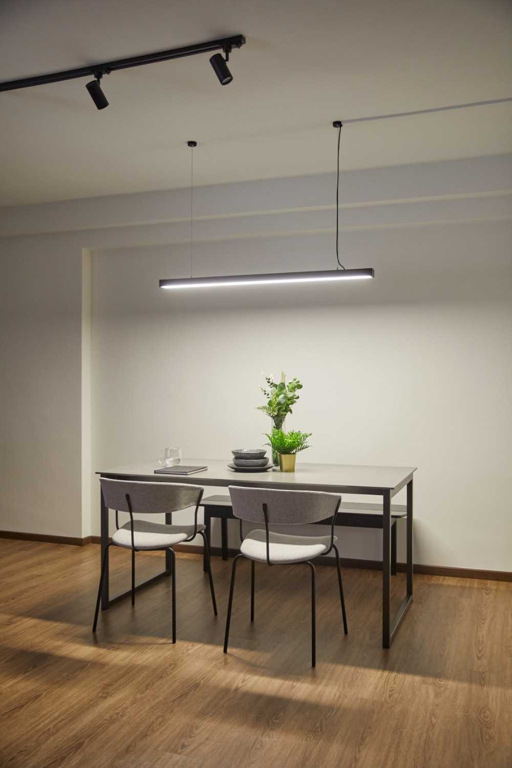 Contemporary Dining Room with Dining Table and Seating Bench