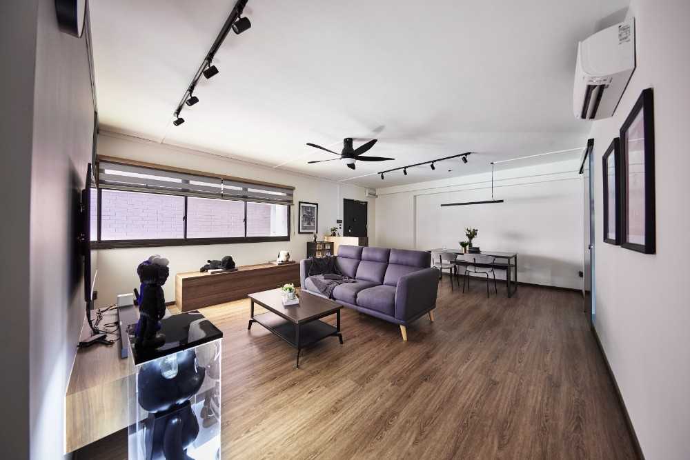 Contemporary Living Room with Sofa and TV