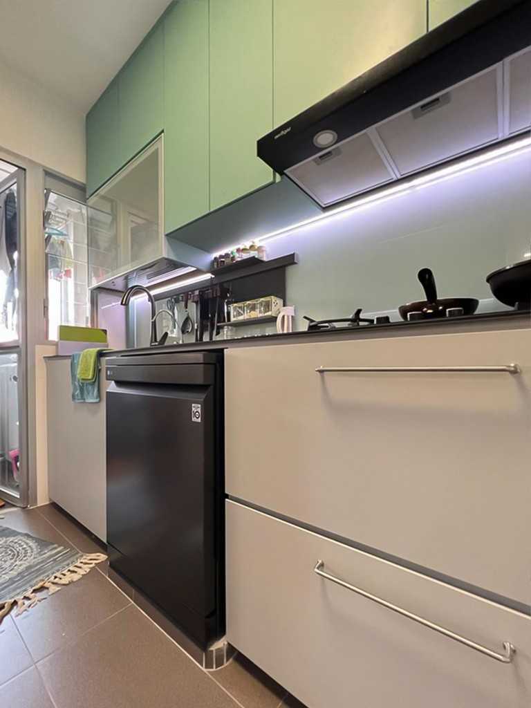 Scandinavian Kitchen with Kitchen Window and Kitchen Accessories