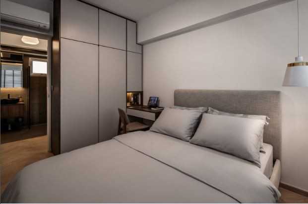 Scandinavian Bedroom with Wardrobe and Sliding Wardrobe