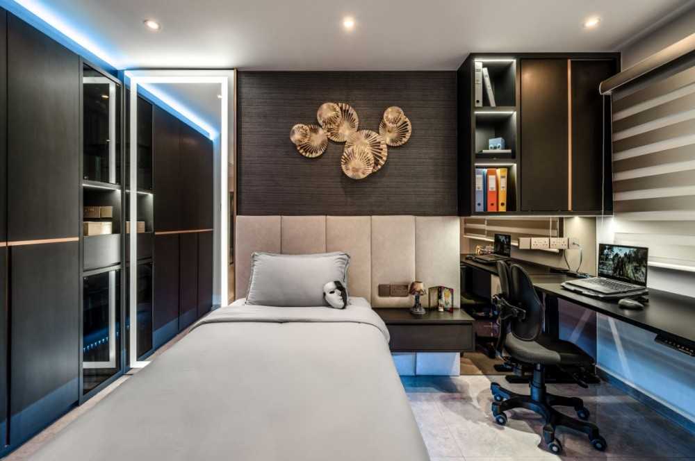 Modern Bedroom with Single Bed and Flooring